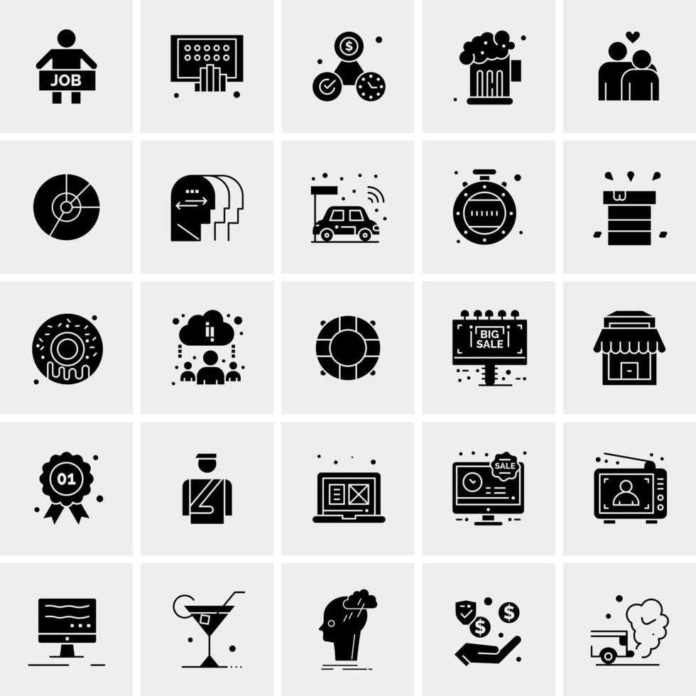 25 universelle Business-Icons Vektor kreative Icon-Illustration zur Verwendung in Web- und Mobilprojekten