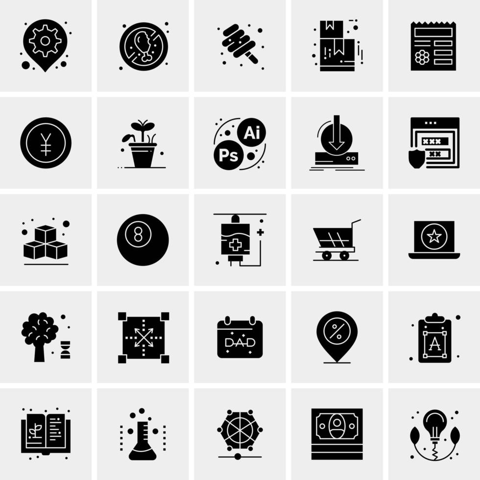 25 universelle Business-Icons Vektor kreative Icon-Illustration zur Verwendung in Web- und Mobilprojekten