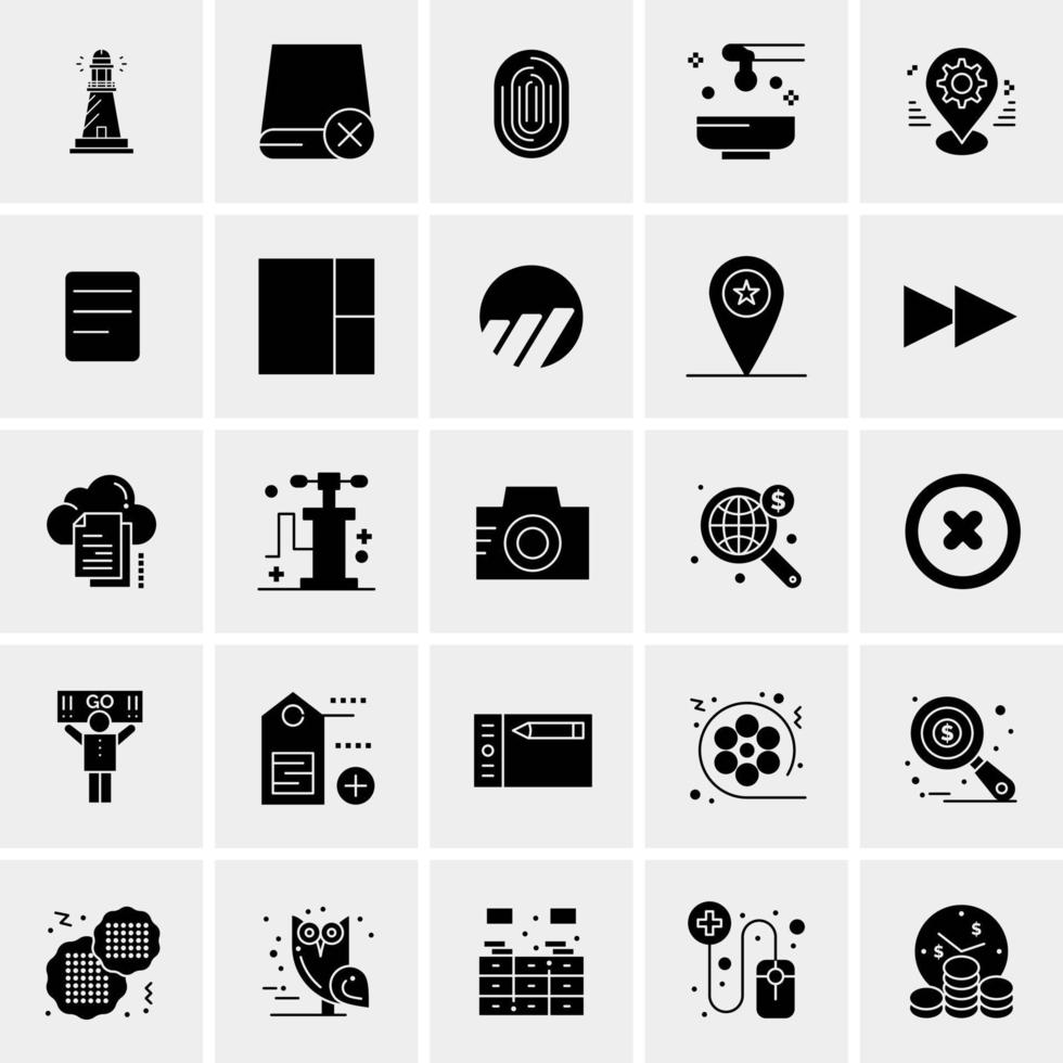 25 universelle Business-Icons Vektor kreative Icon-Illustration zur Verwendung in Web- und Mobilprojekten