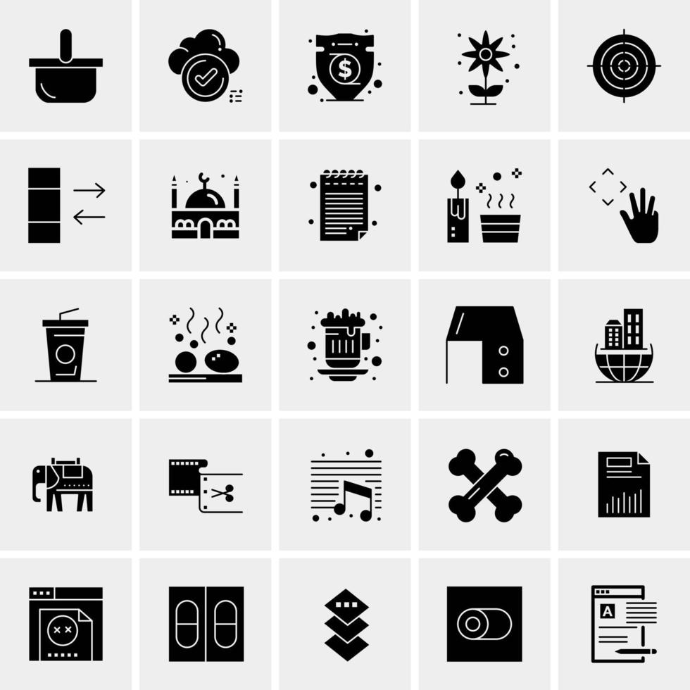 25 universelle Business-Icons Vektor kreative Icon-Illustration zur Verwendung in Web- und Mobilprojekten