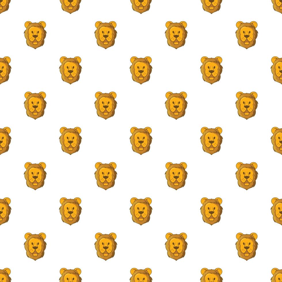 ansikte av lejon mönster, tecknad serie stil vektor