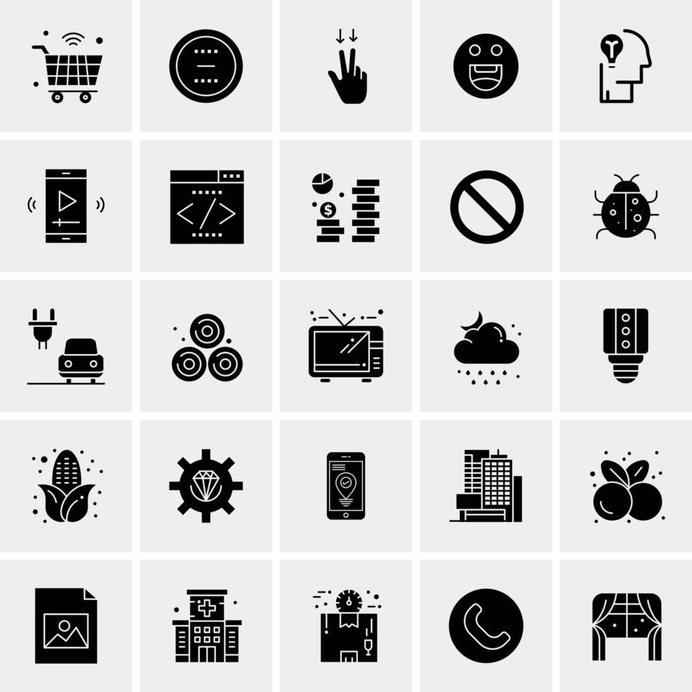 25 universelle Business-Icons Vektor kreative Icon-Illustration zur Verwendung in Web- und Mobilprojekten