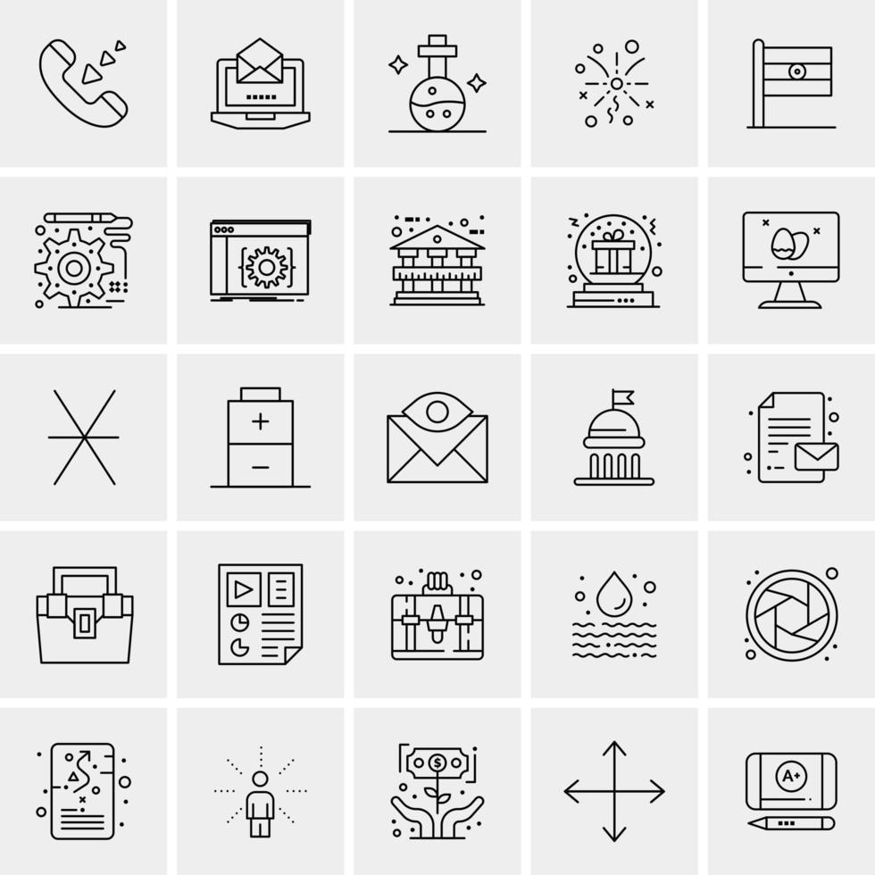 25 universelle Business-Icons Vektor kreative Icon-Illustration zur Verwendung in Web- und Mobilprojekten