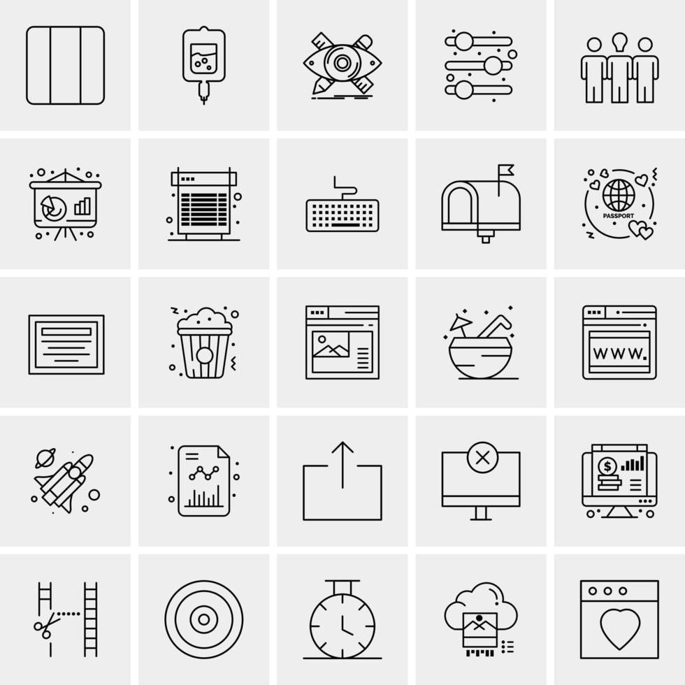 25 universelle Business-Icons Vektor kreative Icon-Illustration zur Verwendung in Web- und Mobilprojekten