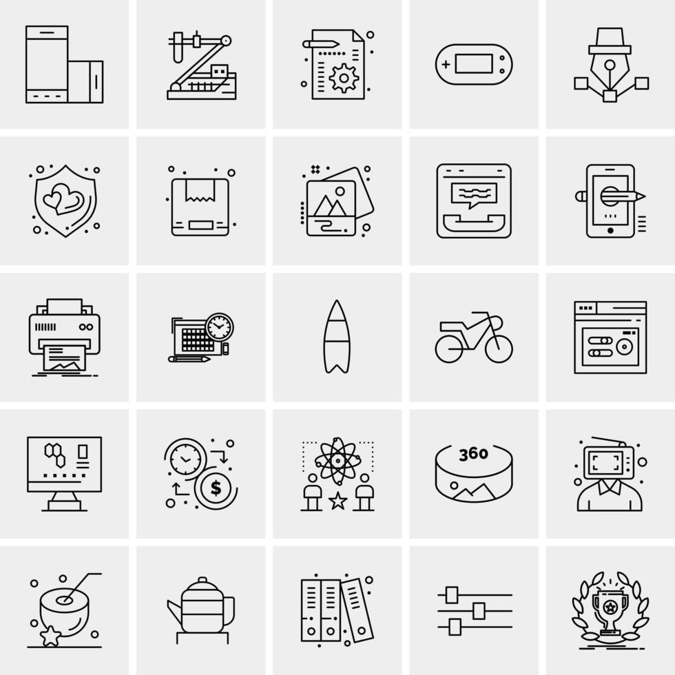 25 universelle Business-Icons Vektor kreative Icon-Illustration zur Verwendung in Web- und Mobilprojekten