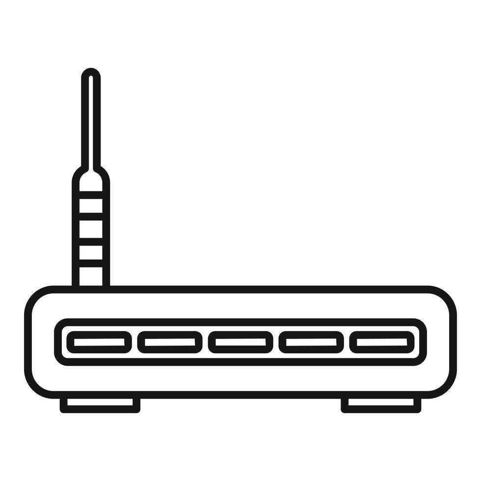 router ikon, översikt stil vektor