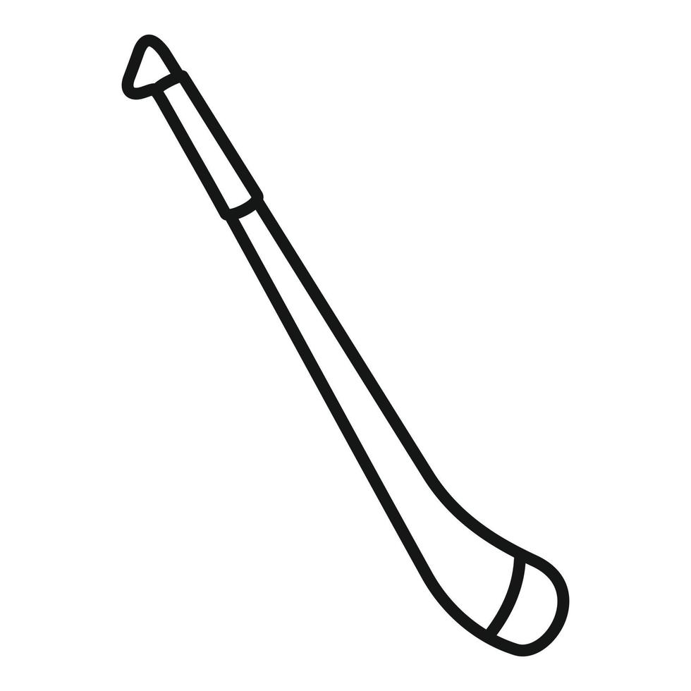 Hurling-Stick-Symbol, Umrissstil vektor