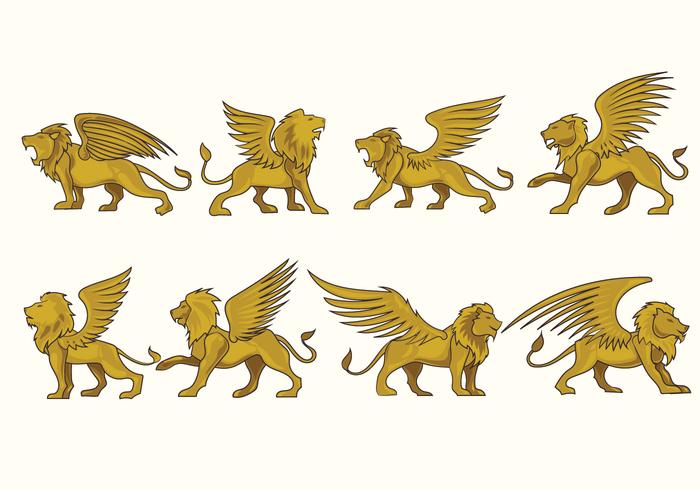 Prowling Winged Lion Vektoren Fulcolor