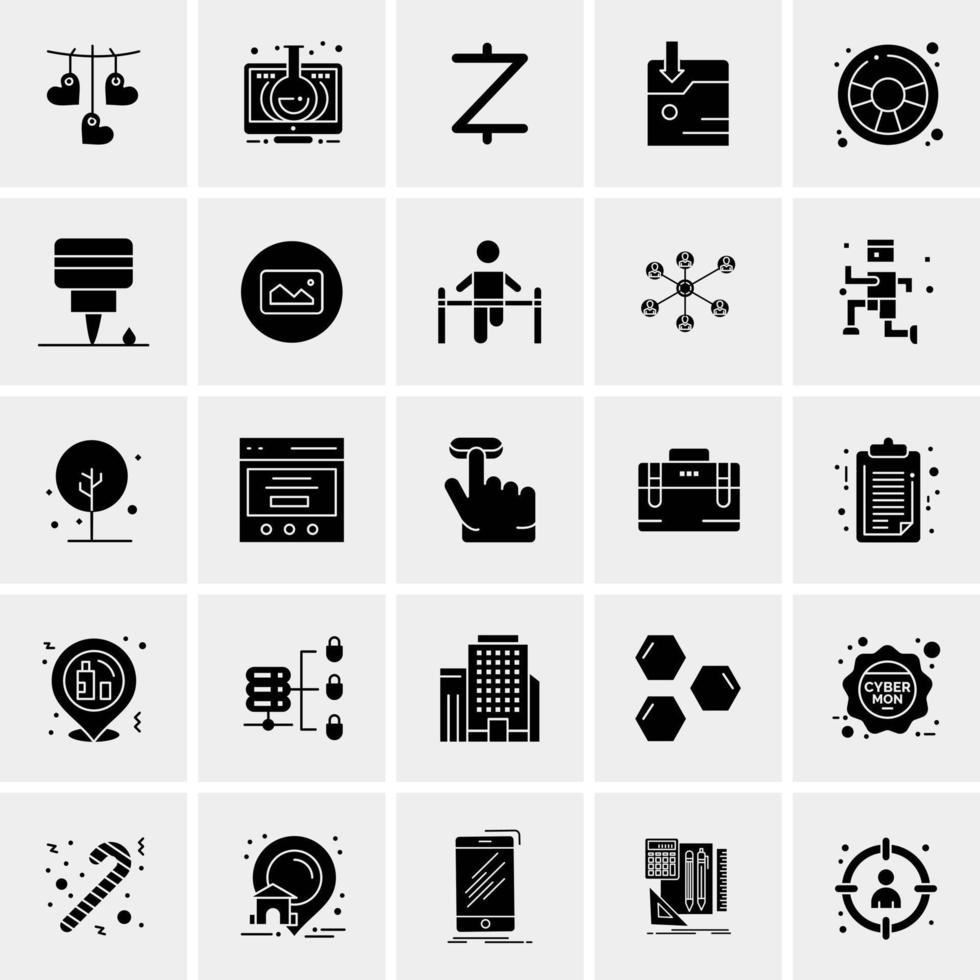 25 universelle Business-Icons Vektor kreative Icon-Illustration zur Verwendung in Web- und Mobilprojekten