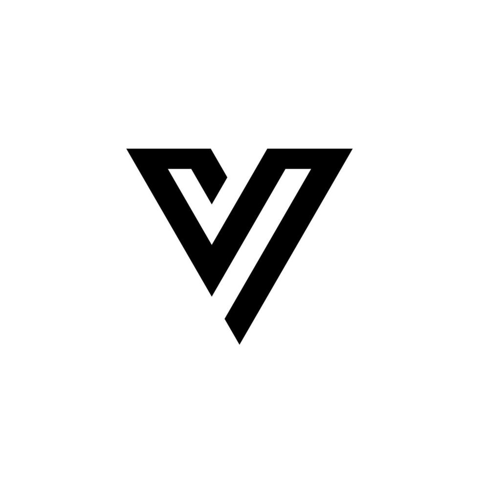 brev v logotyp ikon design mall element vektor