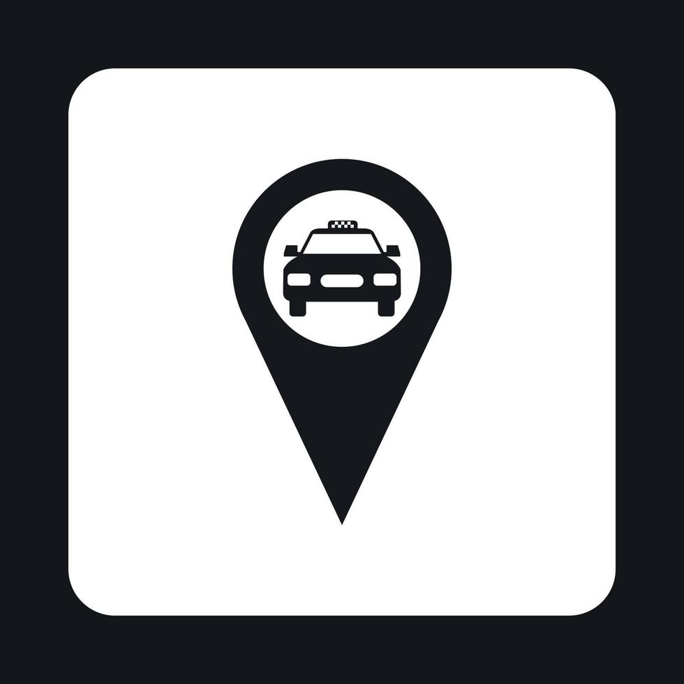 Geo-Taxi-Symbol, einfacher Stil vektor