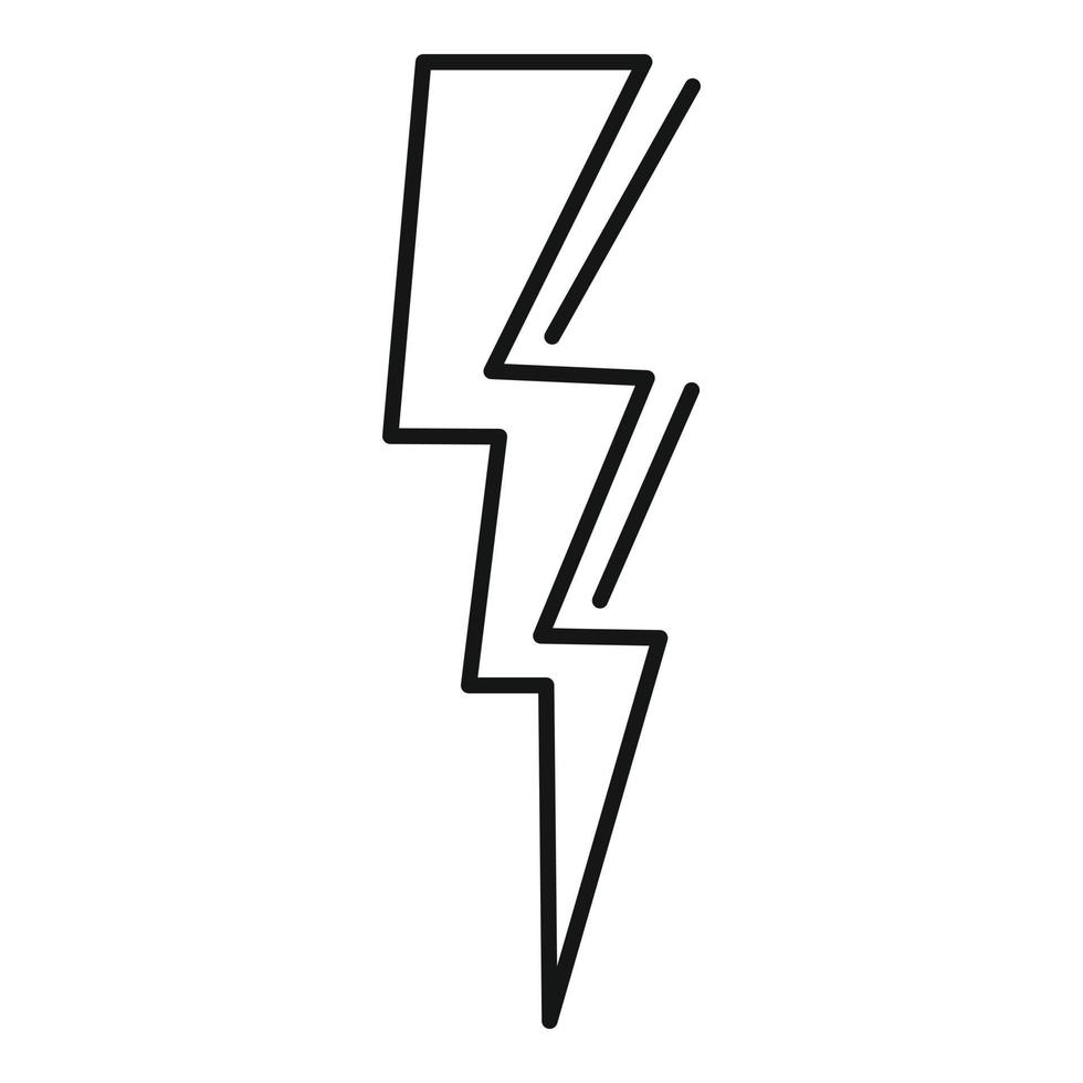 Power-Blitzsymbol, Umrissstil vektor