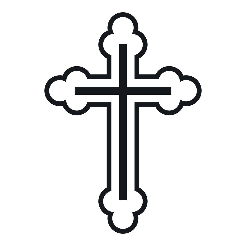 Kruzifix-Symbol im einfachen Stil vektor