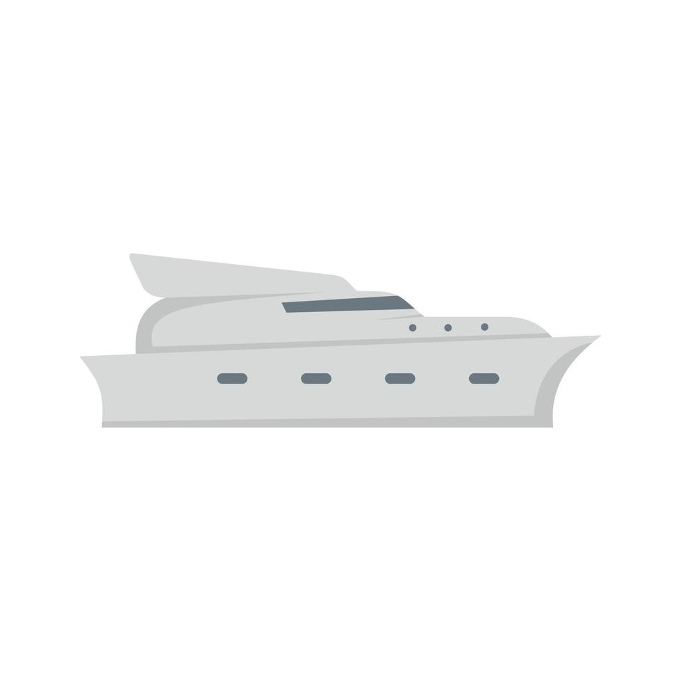 Yacht-Symbol, flacher Stil vektor
