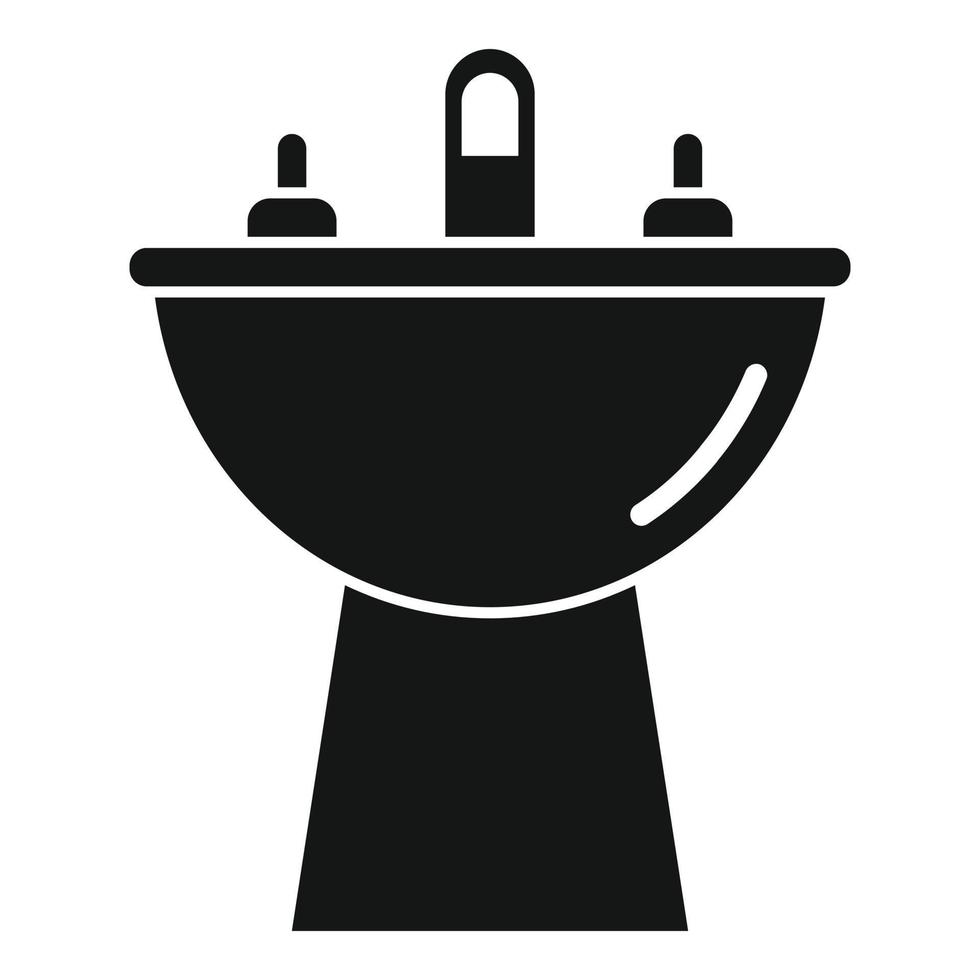 Haushalts-Bidet-Symbol, einfacher Stil vektor