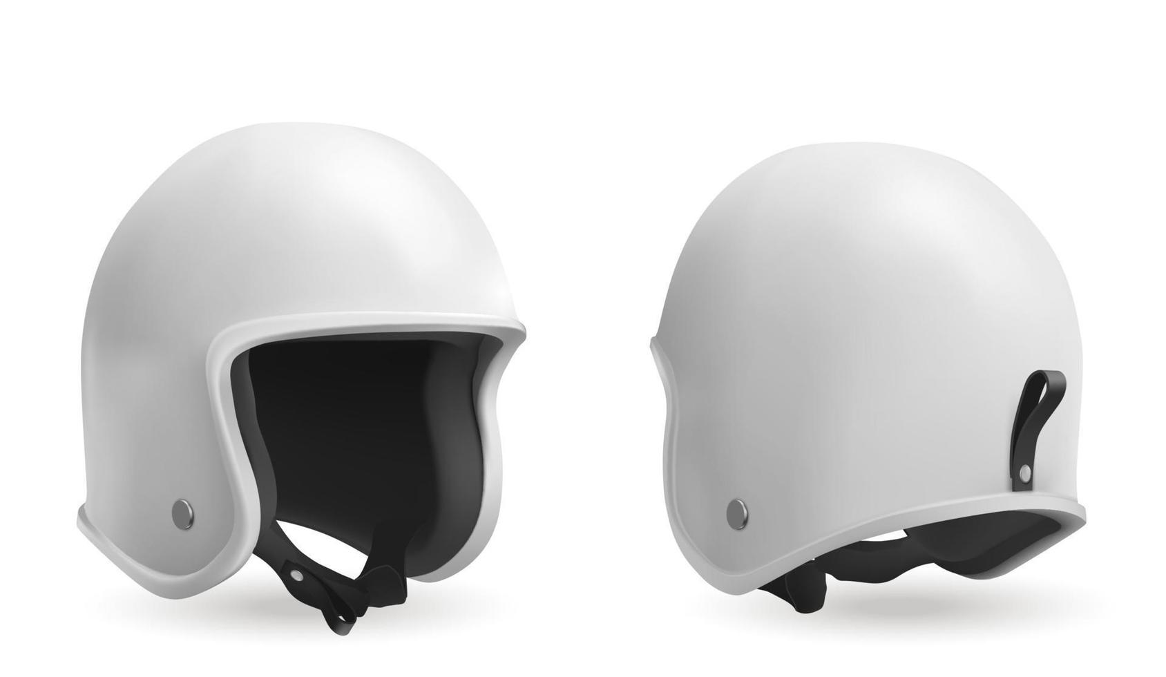 Motorradhelm, Retro-Biker-Kopfbedeckung, Zubehör vektor
