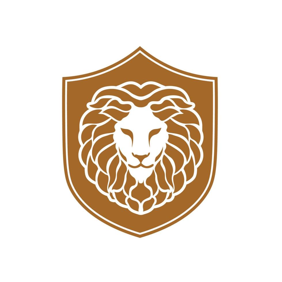 Modernes Löwenkopf-Vektorillustrationssymbol in Goldfarbe, gut für das Geschäfts- und Modemarkenlogo vektor
