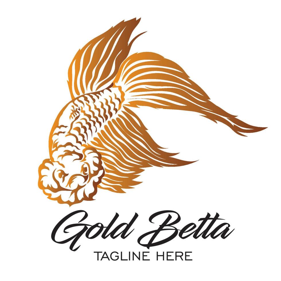 Betta-Fisch-Vektorillustration, gut für Fischgeschäft-Logo und T-Shirt-Design vektor
