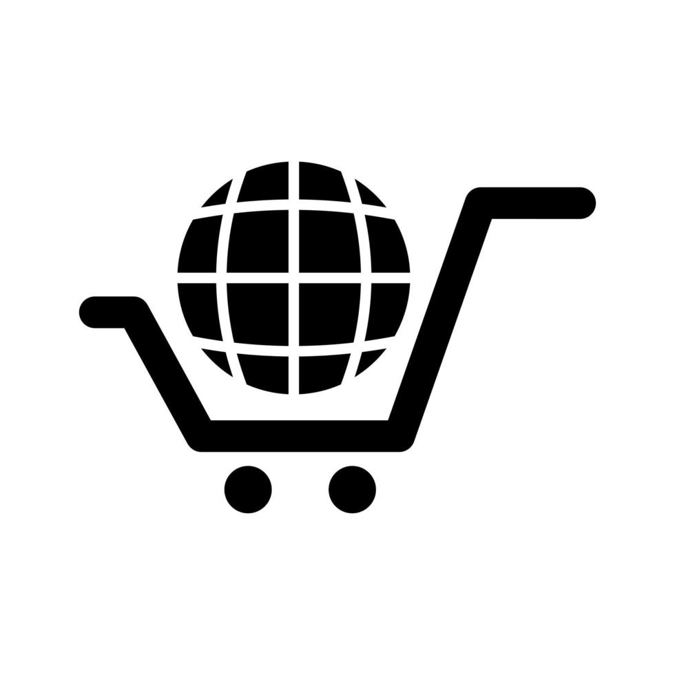 globales Shopping-Vektorsymbol vektor