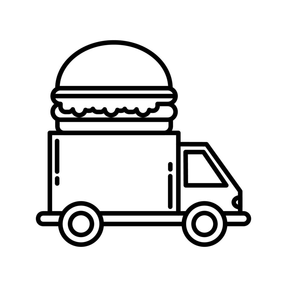 Fast-Food-LKW-Vektorsymbol vektor