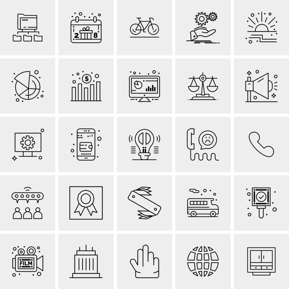 25 universelle Business-Icons Vektor kreative Icon-Illustration zur Verwendung in Web- und Mobilprojekten