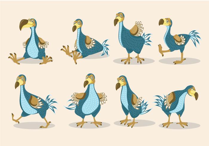 Dodo Bird Illustration Cartoon Style vektor