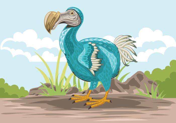 Gullig Dodo Fågel Illustration vektor