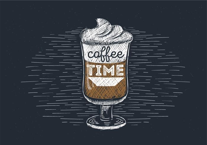 Freie Hand Drawn Vector Espresso Illustration