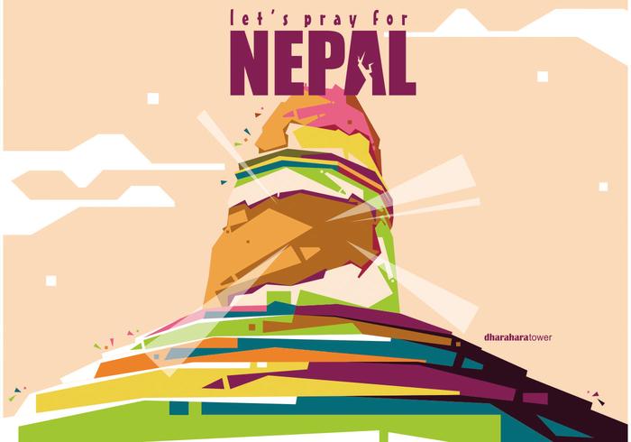 Nepal Turm Vektor WPAP