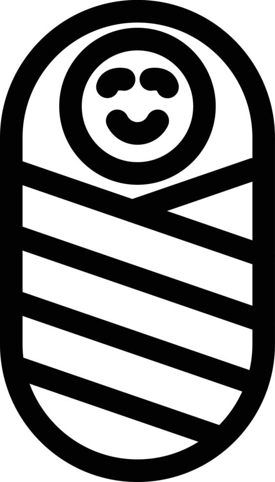 neugeborenes Baby Liniensymbol vektor