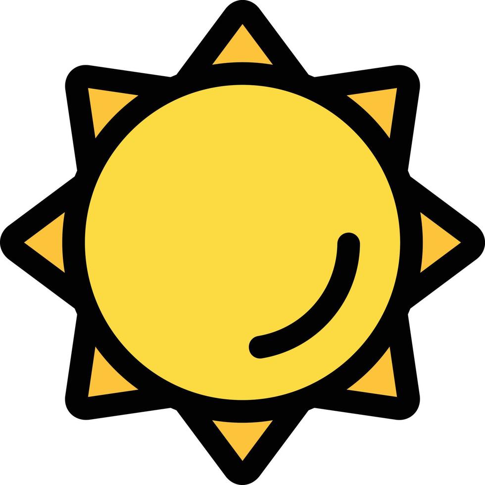 Sonnenlinie gefülltes Symbol vektor