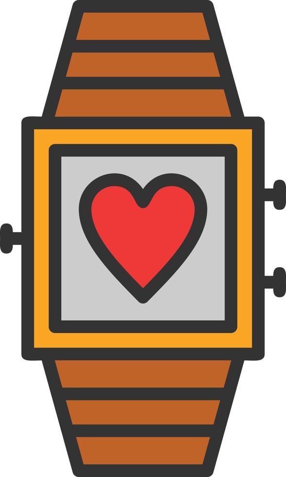 Smartwatch-Linie gefülltes Symbol vektor