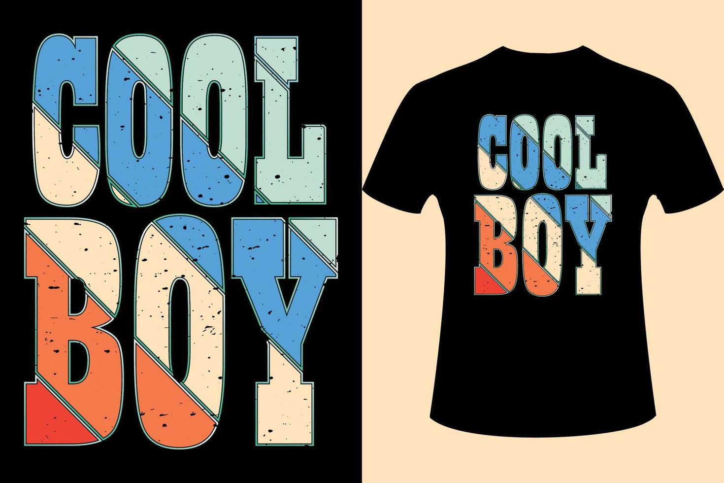 Cooler Junge - Typografie T-Shirt-Design mit fetter Textur für jede Generation, Textilvektor, Typografie-Alphabet, Typografie-T-Shirt, geeignetes Design zum Drucken. vektor