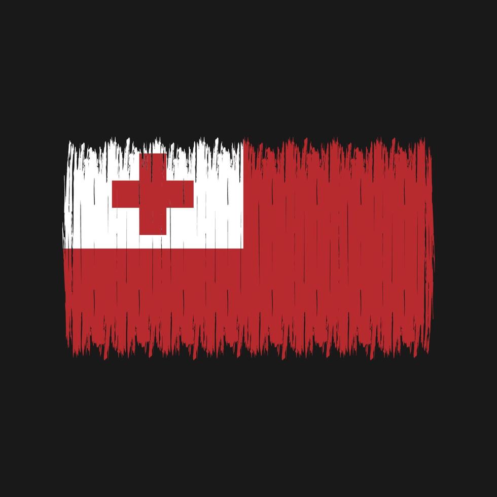 Tonga flagga borste vektor