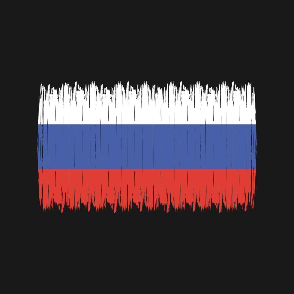 russland flagge bürste vektor