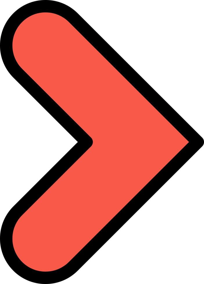 Pfeil rechts nach vorne Richtung Business-Logo-Vorlage flache Farbe vektor