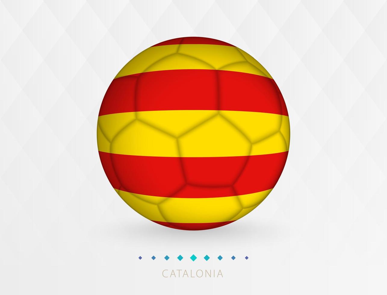 fotboll boll med catalonia flagga mönster, fotboll boll med flagga av catalonia nationell team. vektor