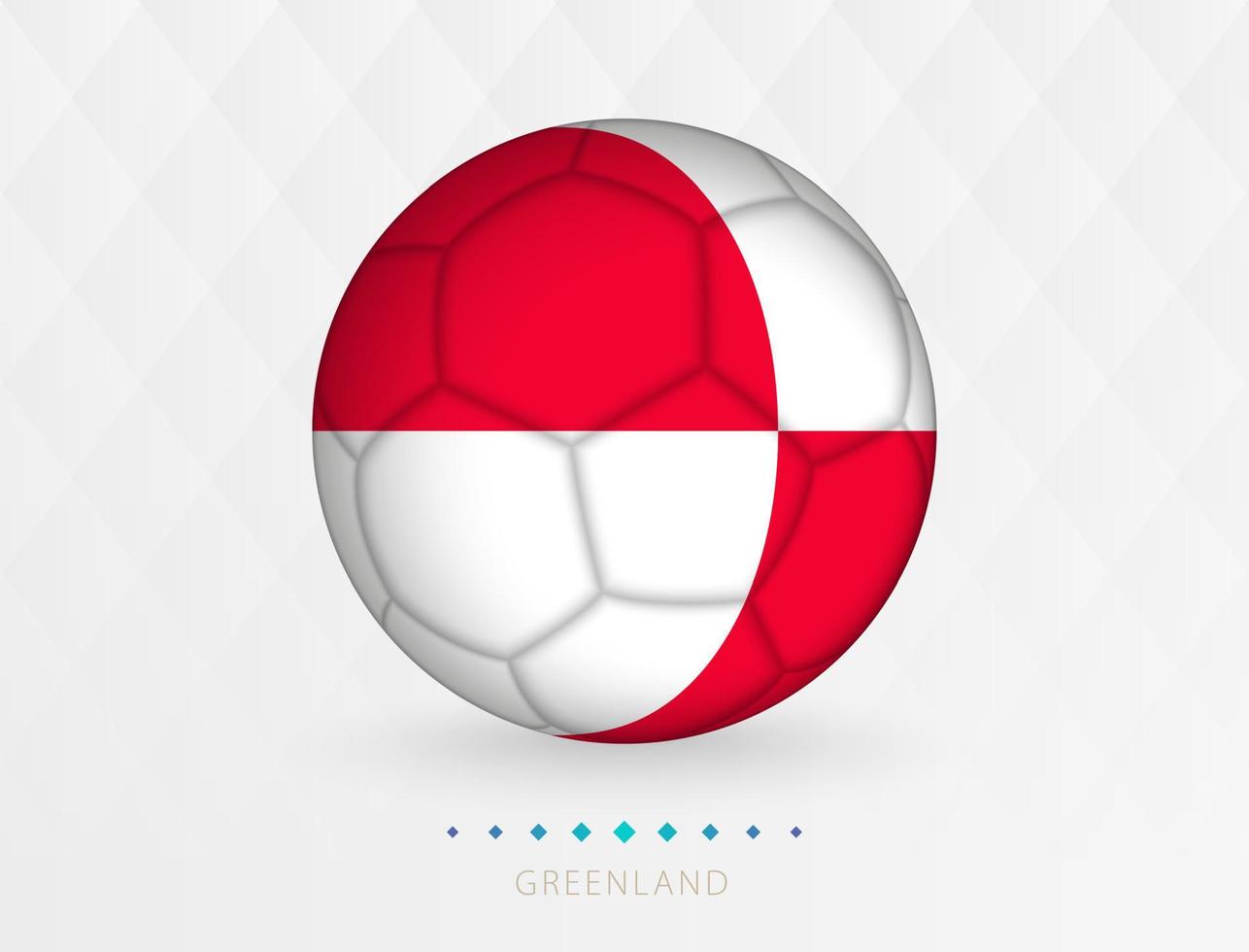 fotboll boll med Grönland flagga mönster, fotboll boll med flagga av Grönland nationell team. vektor