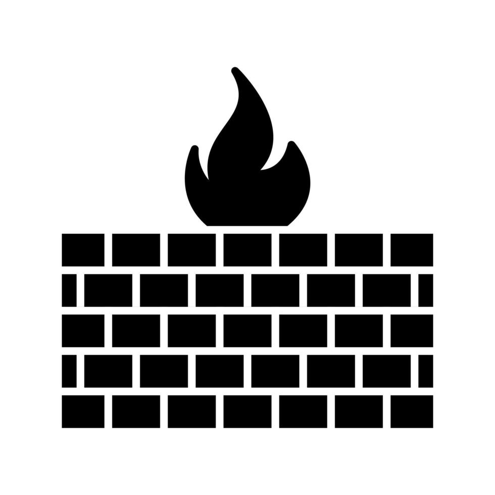 brandvägg vektor ikon
