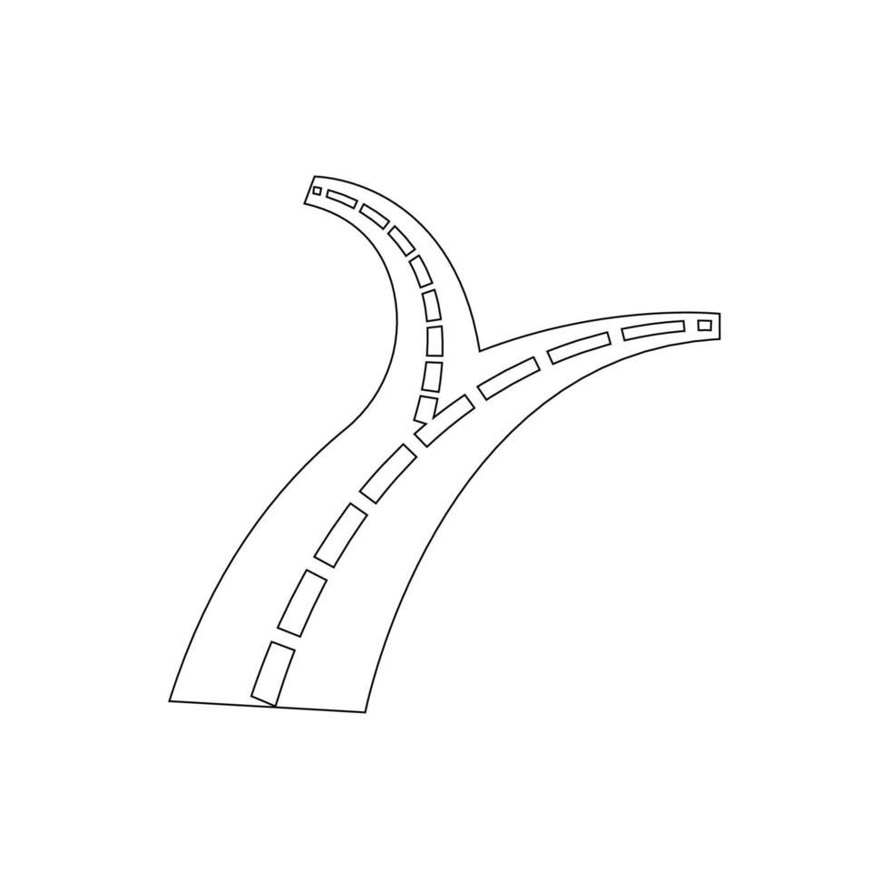 Gabelung im Straßenlogo vektor