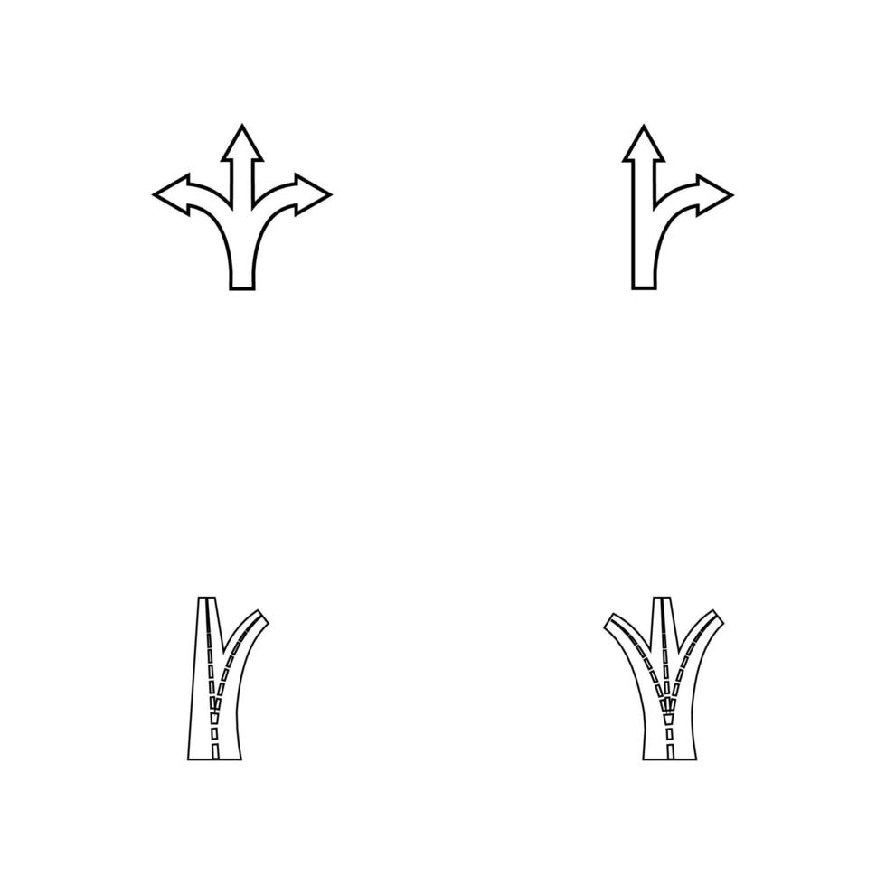 Gabelung im Straßenlogo vektor
