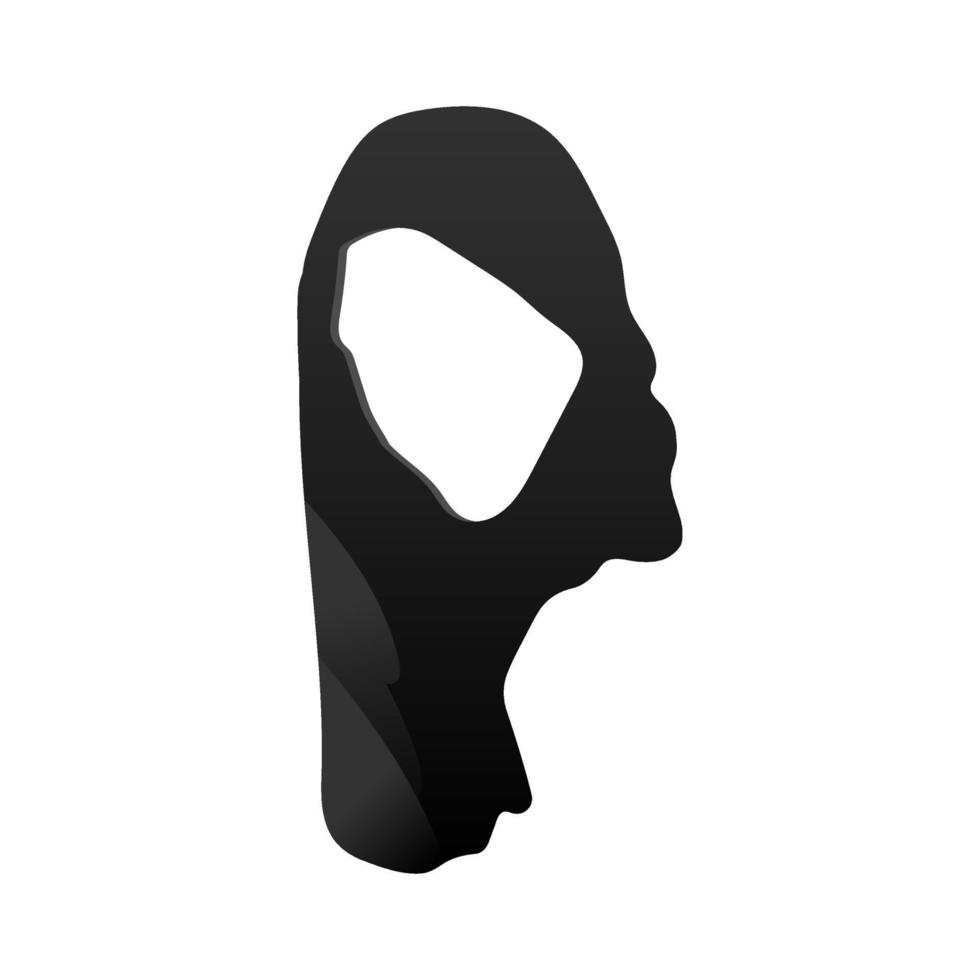 Hijab-Logo-Vektor-Silhouette-Illustration. Hijab-Frauen. vektor