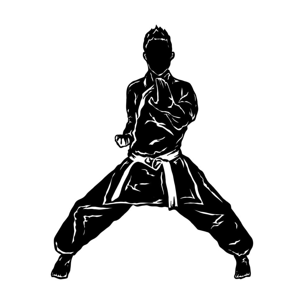 Karate Taekwondo Kampfkunst Vektor Icon Logo