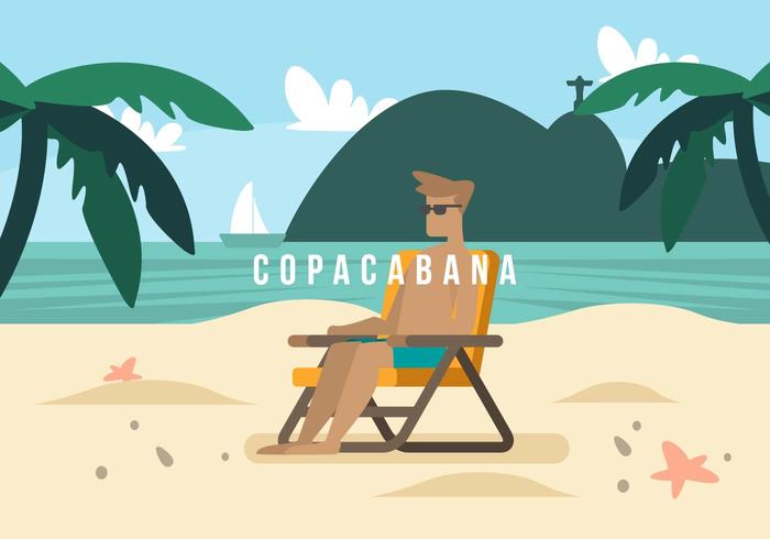 Copacabana Bakgrund vektor
