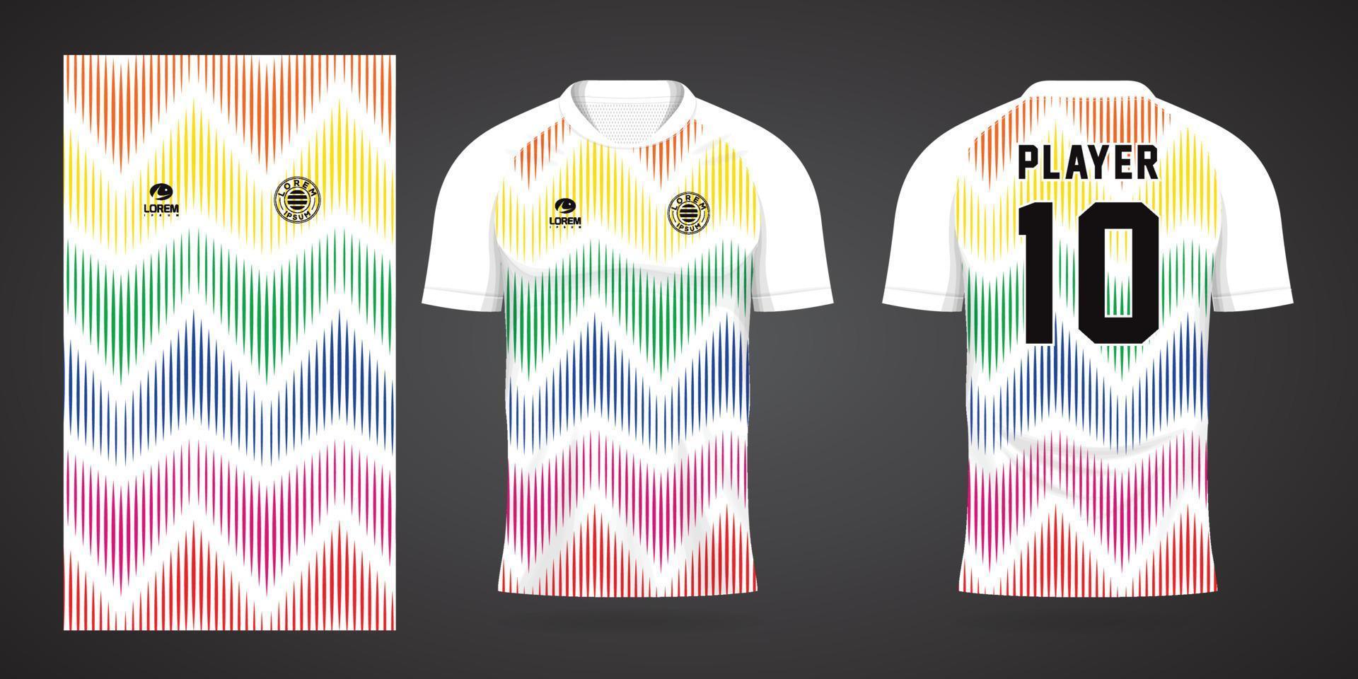 bunte trikot-sport-design-vorlage vektor