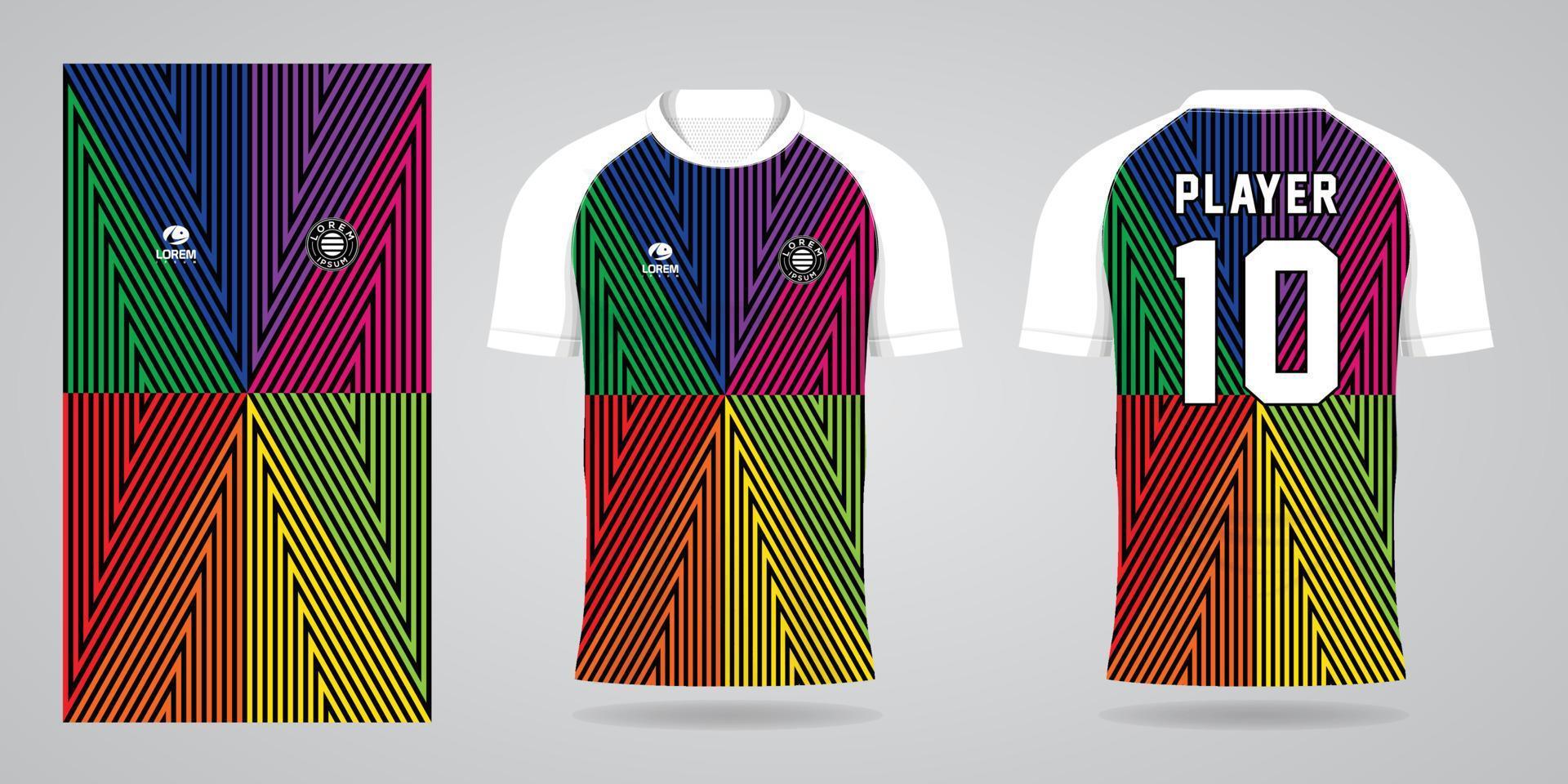 färgglada jersey sport designmall vektor