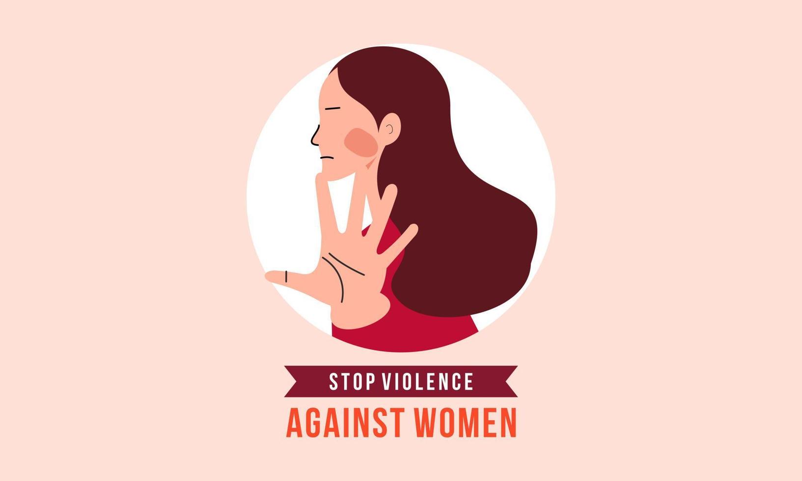 Stoppen Sie die Gewalt gegen den Bannerhintergrund von Frauen vektor