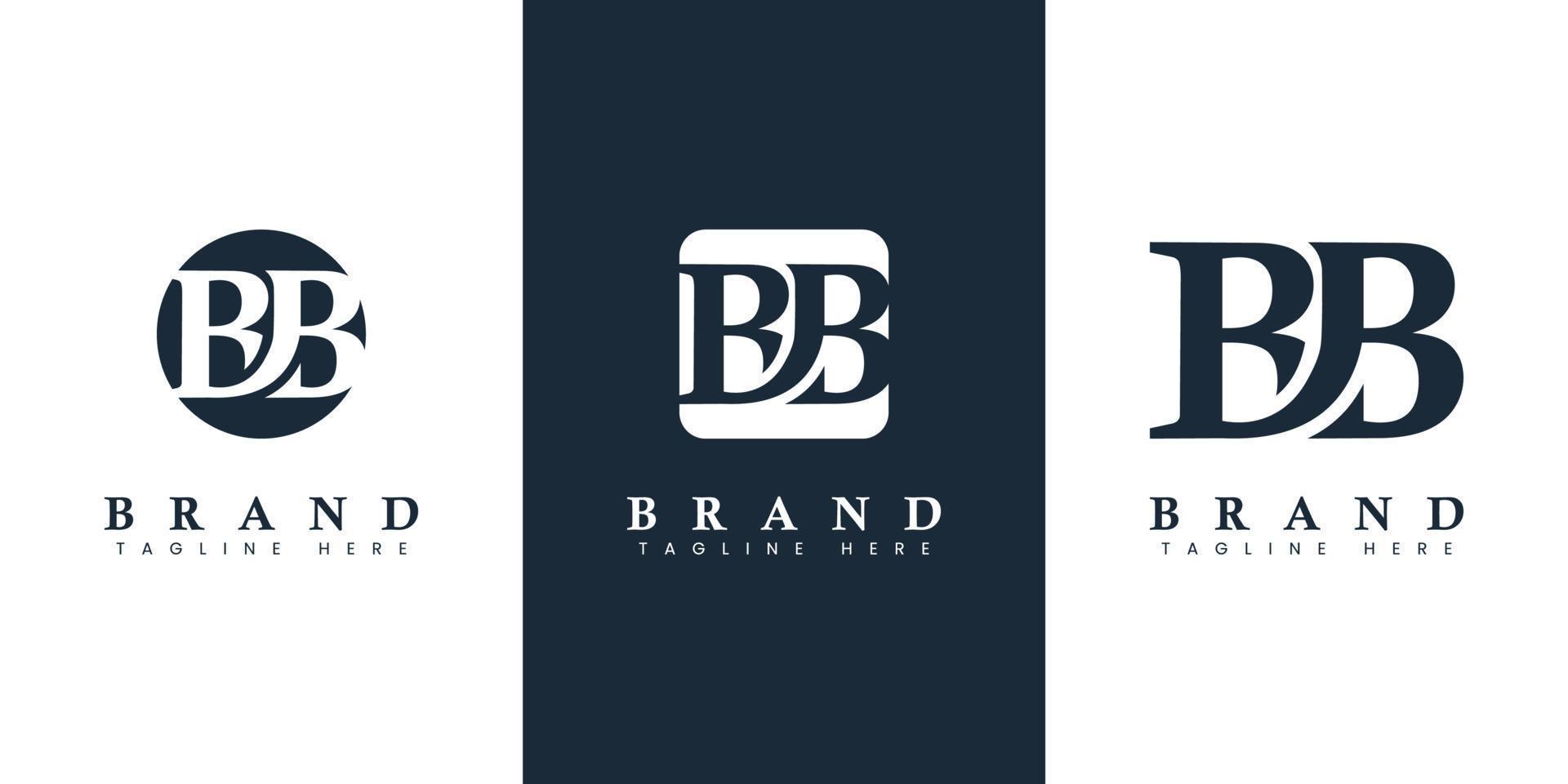 modern och enkel brev bb logotyp, lämplig för några företag med b eller bb initialer. vektor