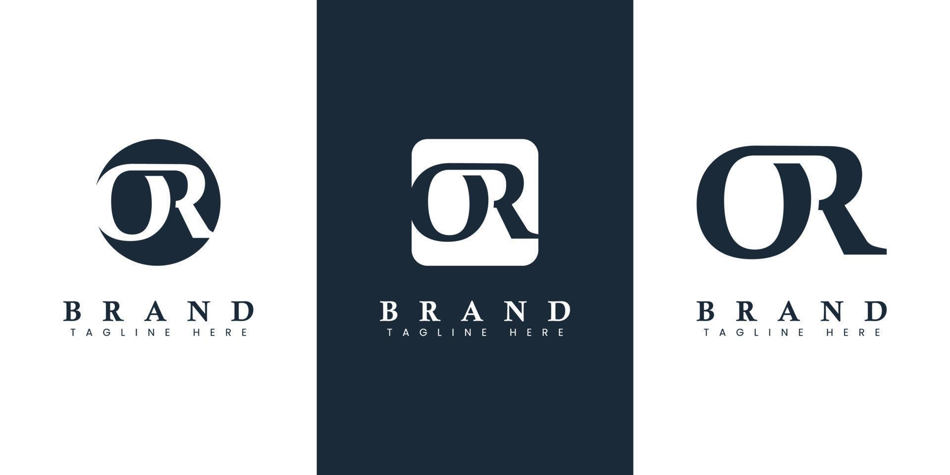 moderner und einfacher Buchstabe oder Logo, geeignet für jedes Unternehmen mit oder oder ro-Initialen. vektor