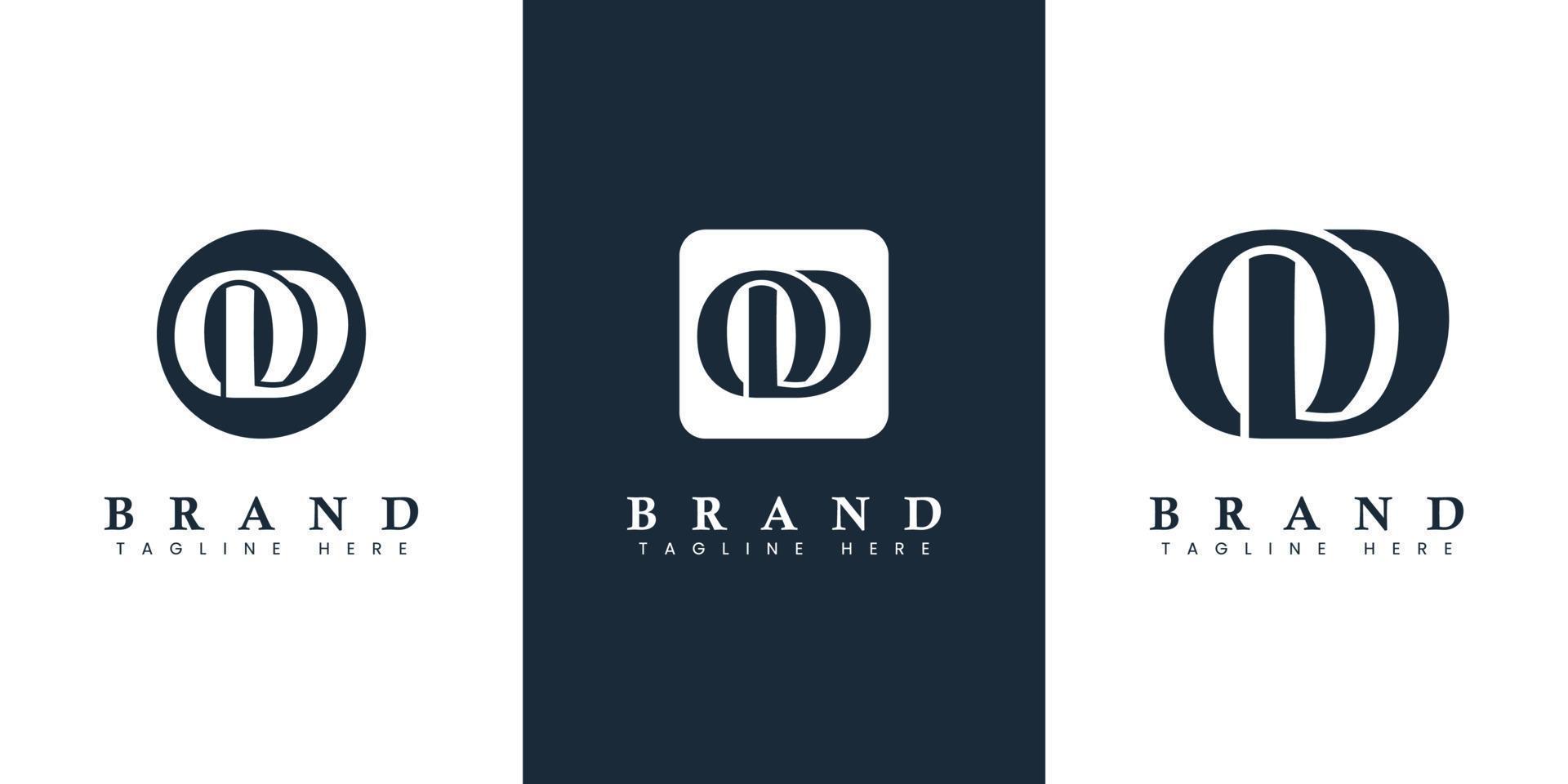 modern och enkel brev od logotyp, lämplig för några företag med od eller do initialer. vektor